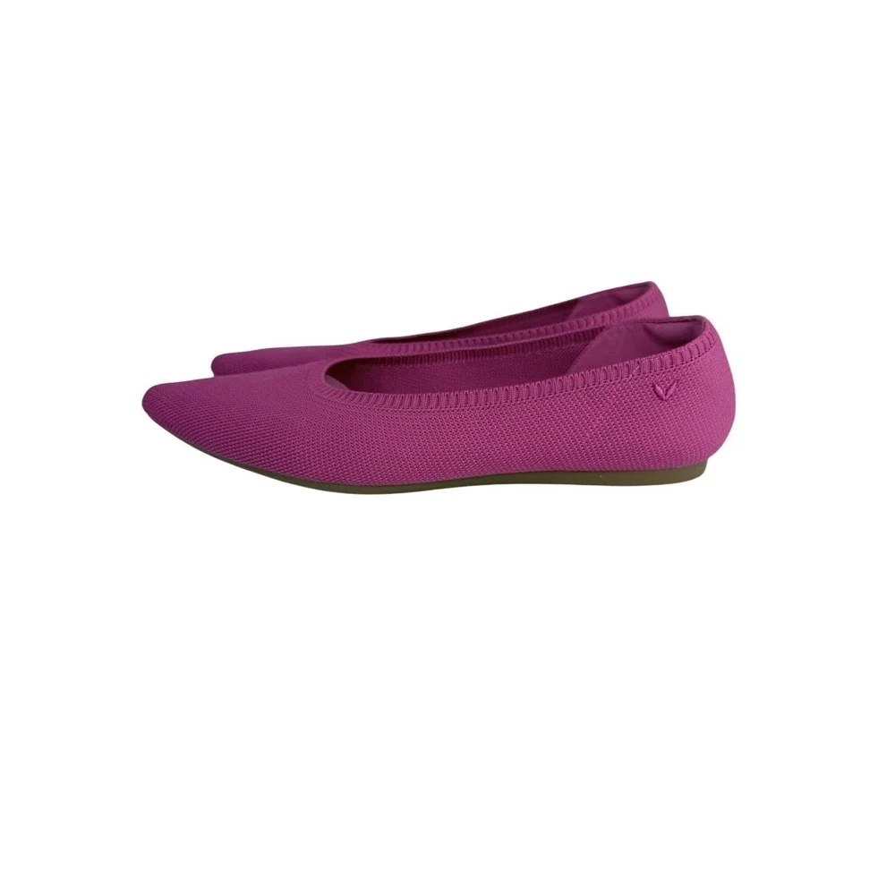 Vivaia Aria 5 Flats Point Womens Size 43 US 12 Pink Knit Slip On Comfort Shoes‎